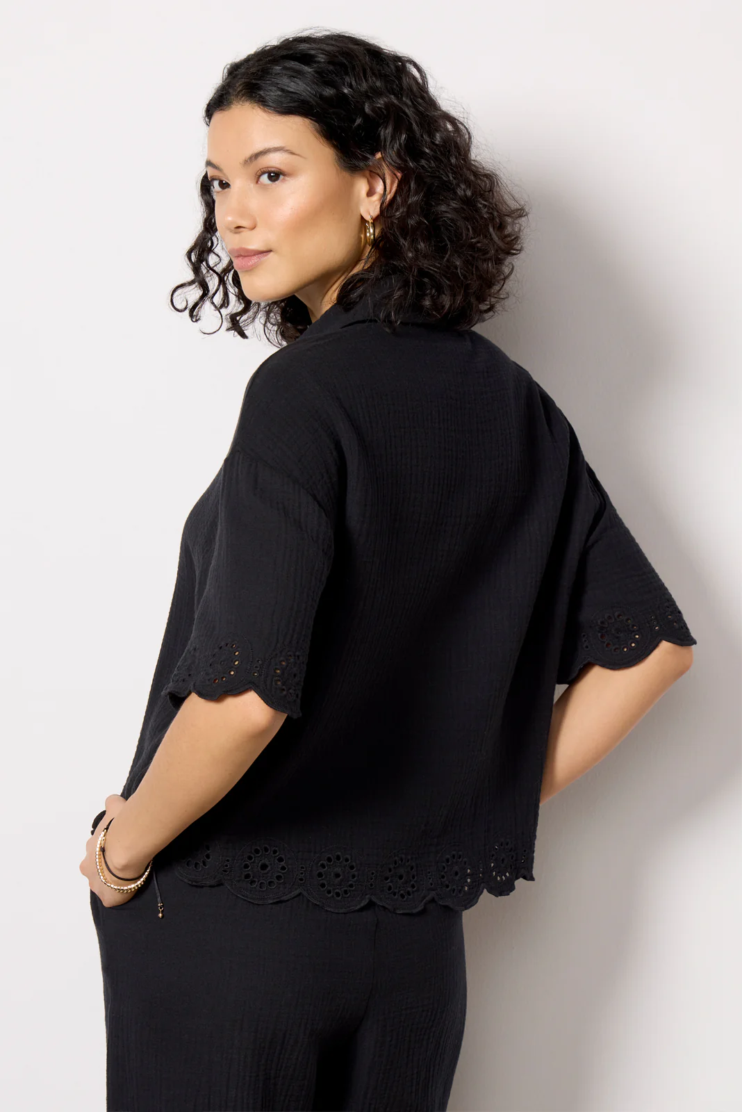 Eden Gauze Eyelet Top - Image 4