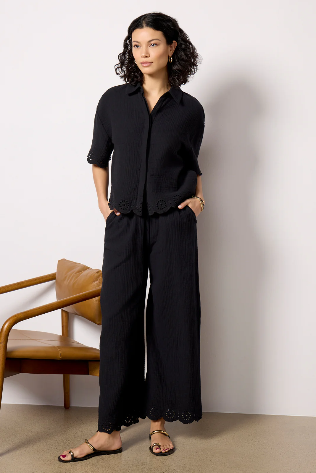 Eden Gauze Eyelet Top - Image 5
