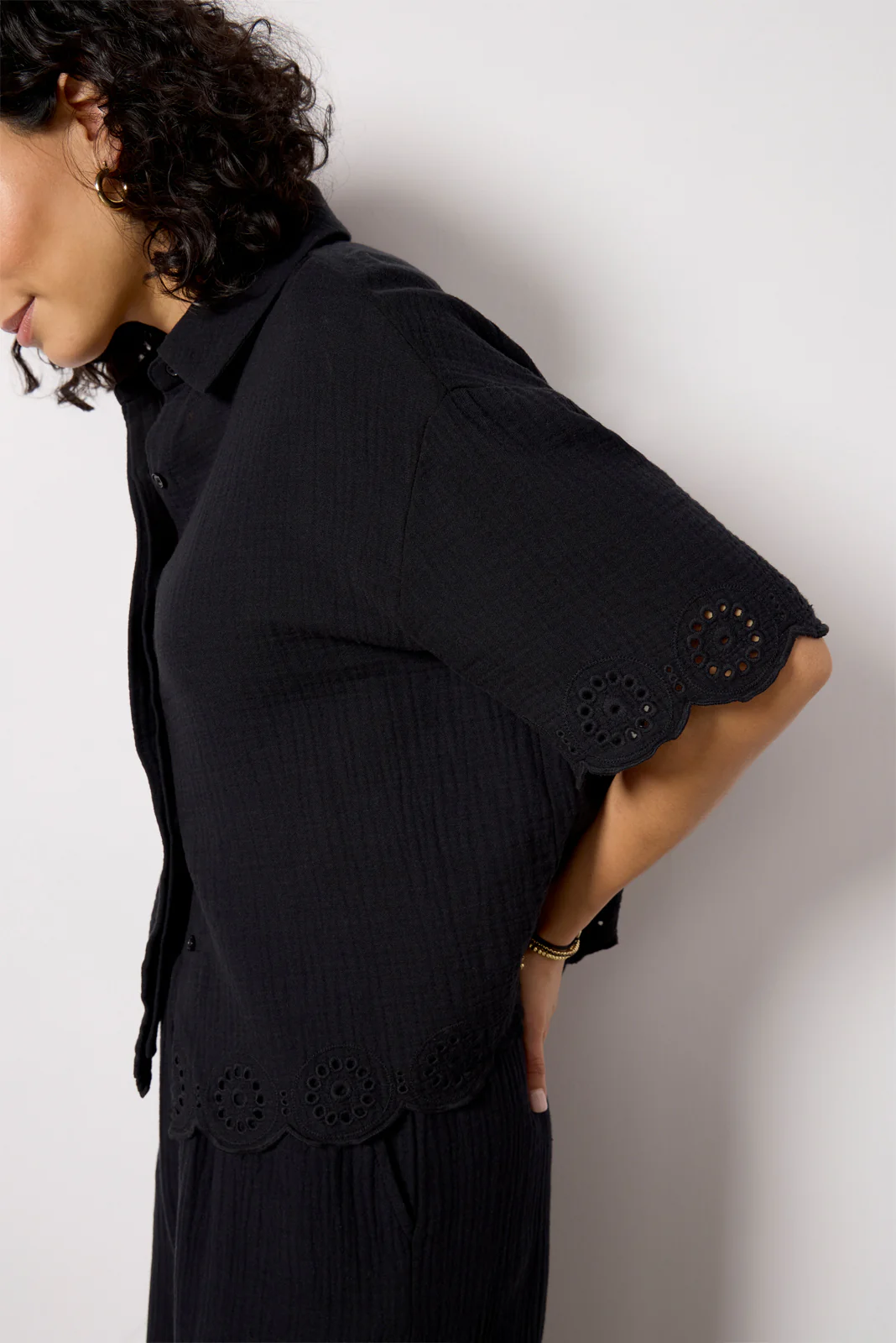 Eden Gauze Eyelet Top - Image 6