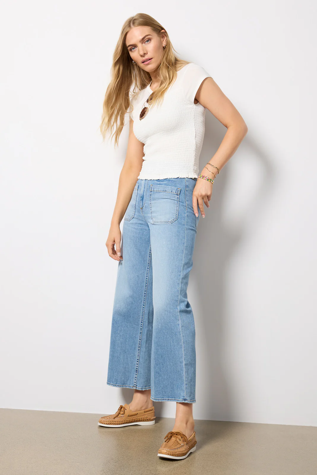 Elena Short Sleeve Smocked Top - Image 2