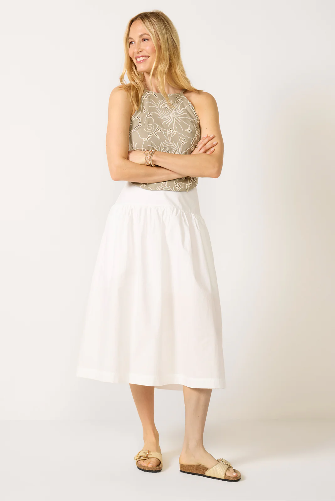 Elise Embroidered Halter Top - Image 2
