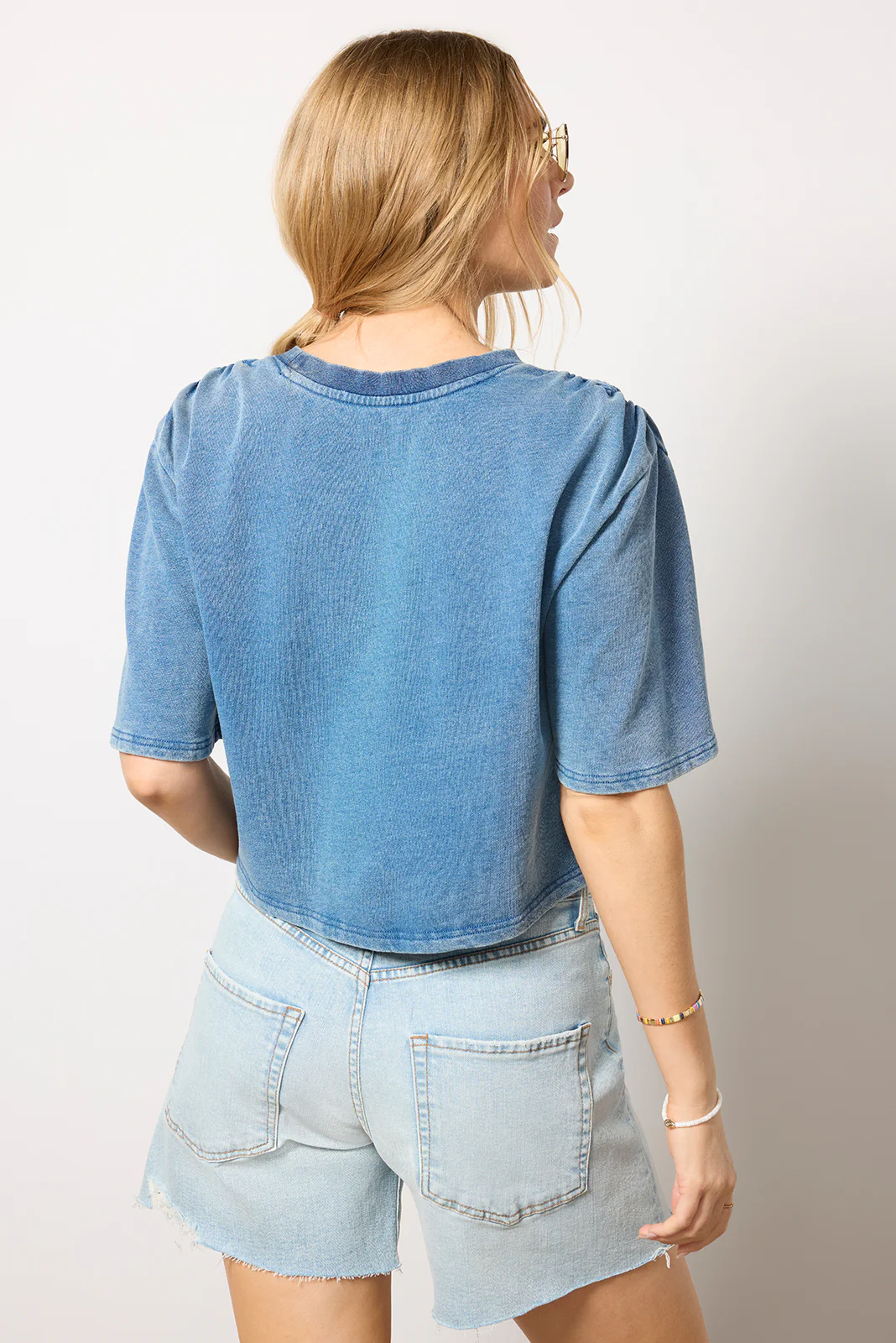 Escape Knit Denim Sweatshirt - Image 4