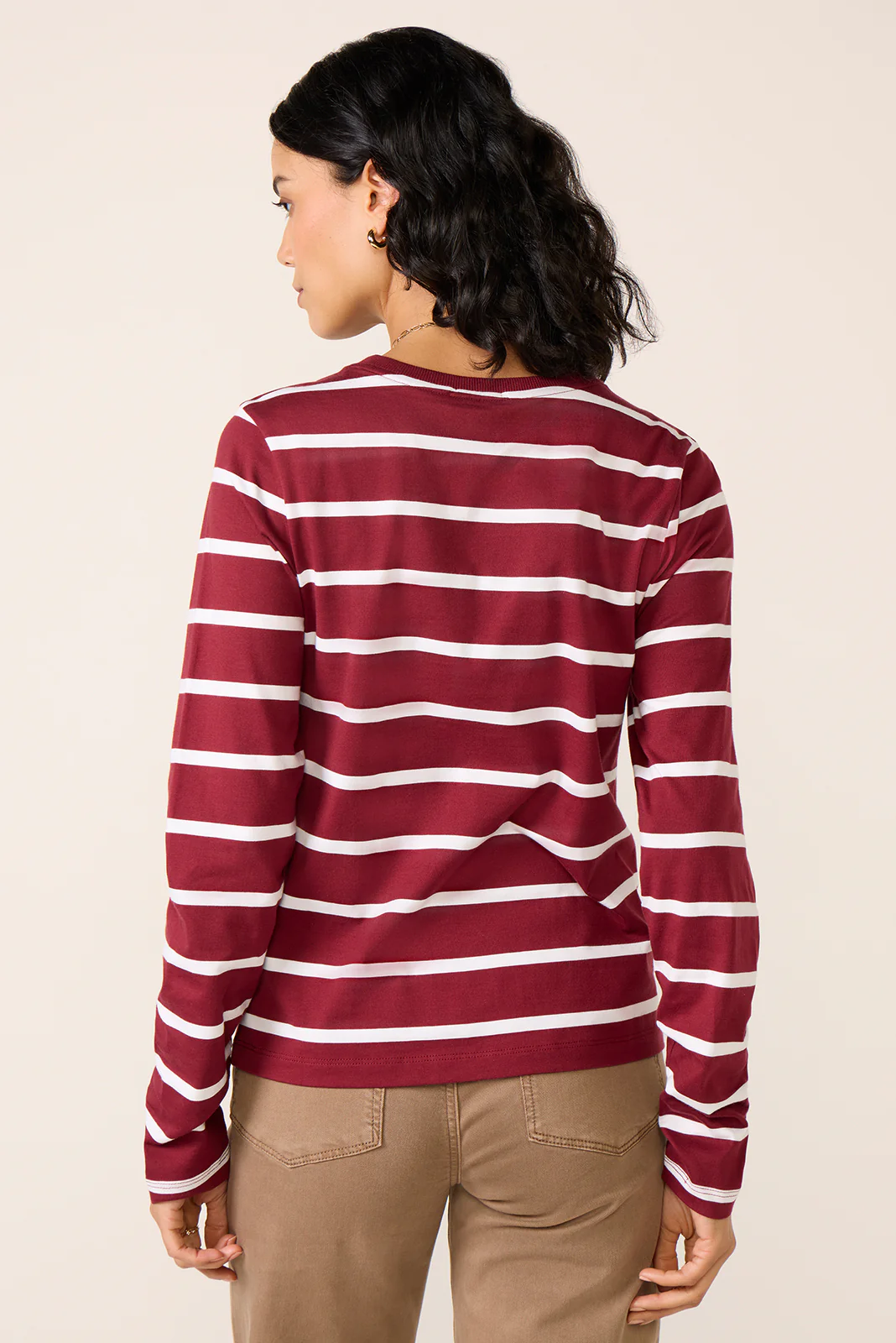 Ever Perfect Long Sleeve Stripe Tee - Image 4