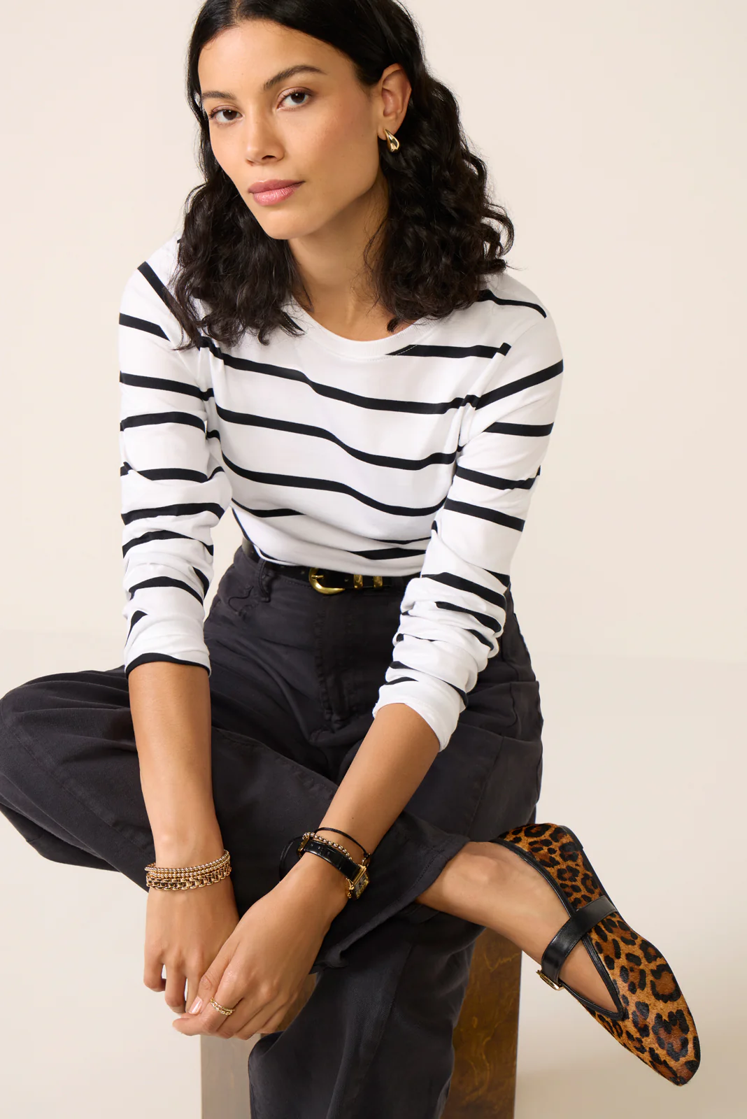 Ever Perfect Long Sleeve Stripe Tee - Image 3