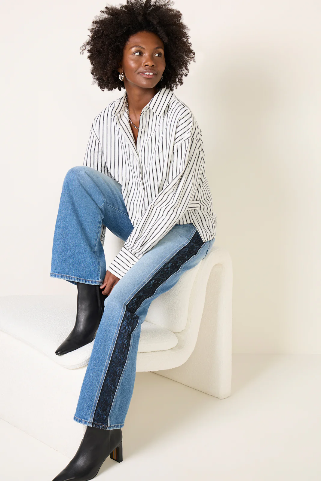 Ever Straight w Lace Inset Jean - Image 6