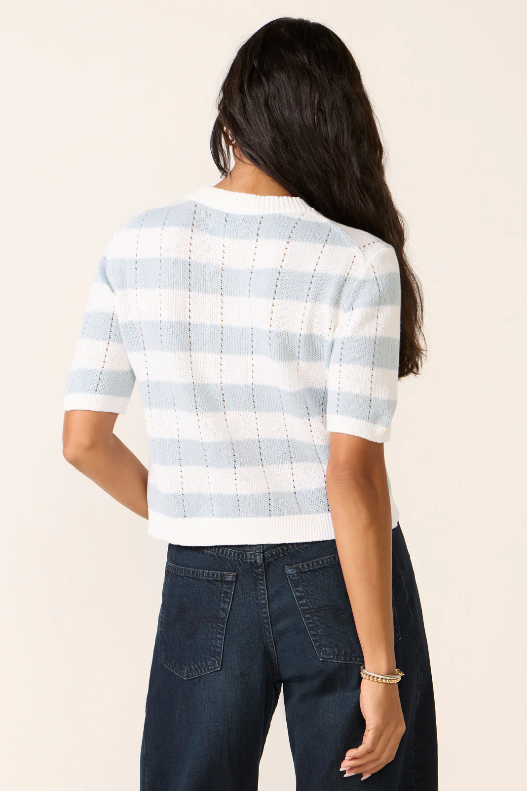 Evie Short Sleeve Crew Cardigan - Image 4