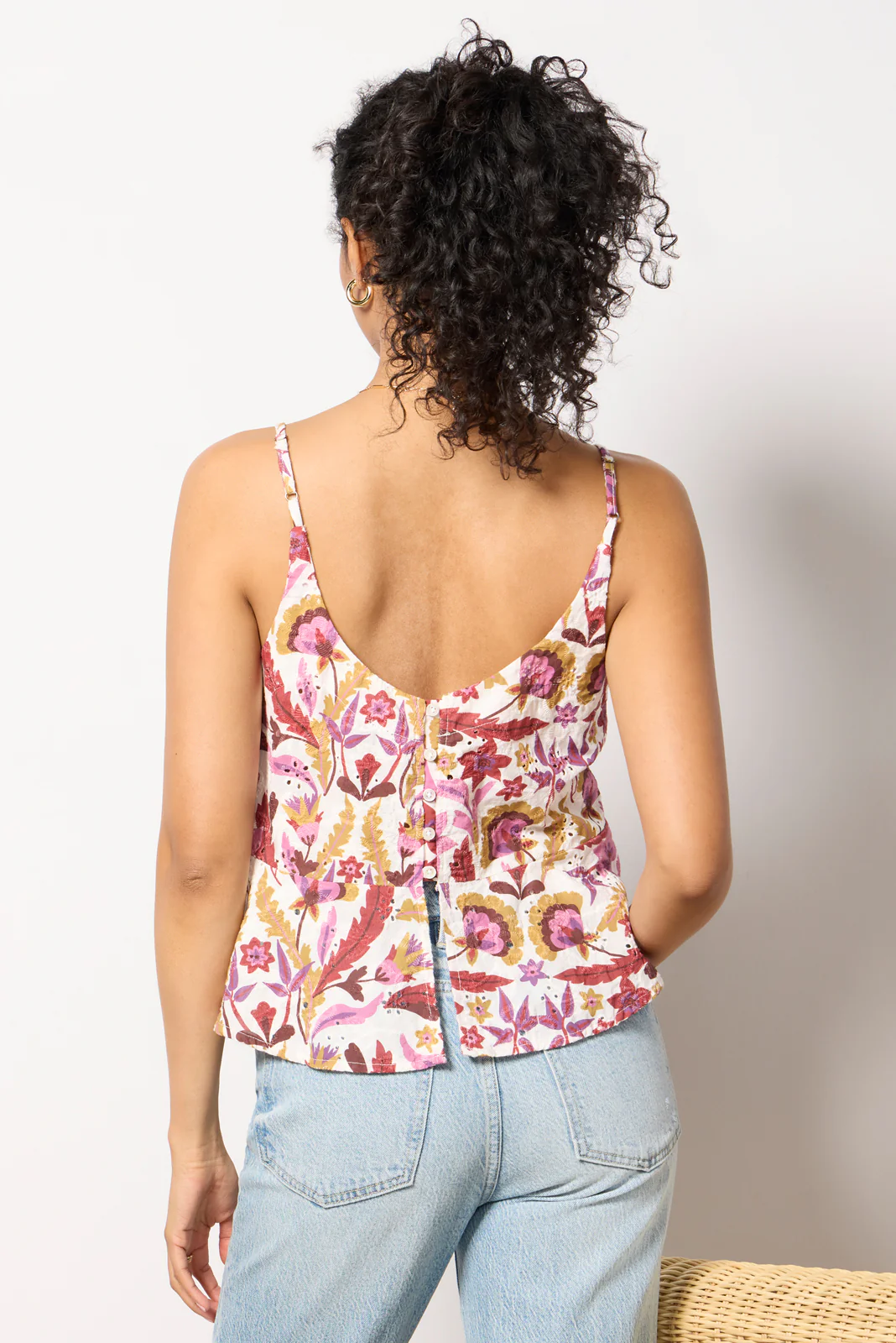 Eyelet Button Back Cami - Image 4