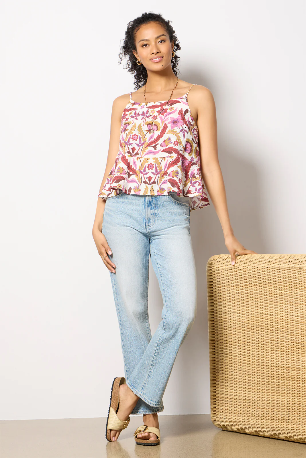 Eyelet Button Back Cami - Image 5