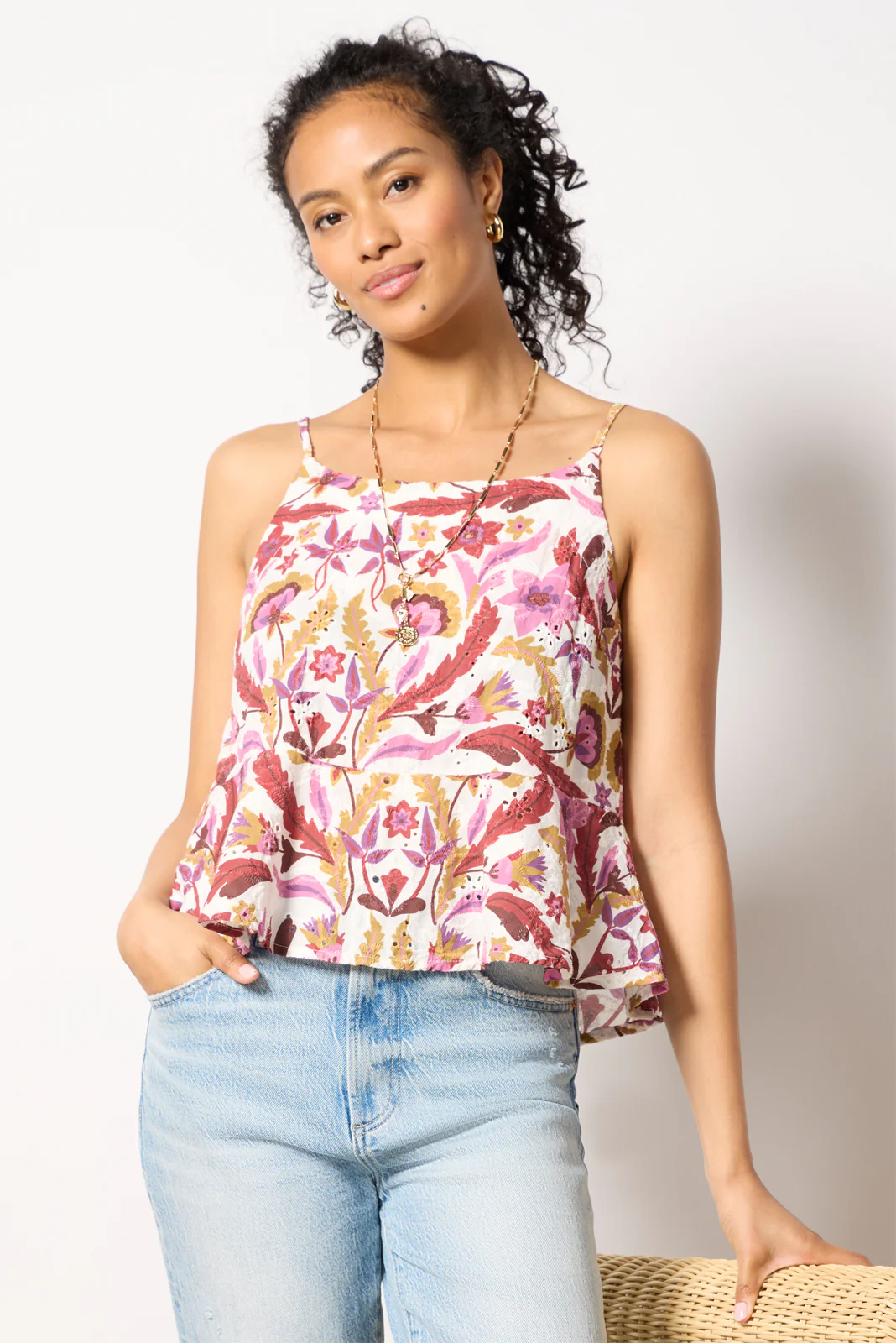Eyelet Button Back Cami - Image 6