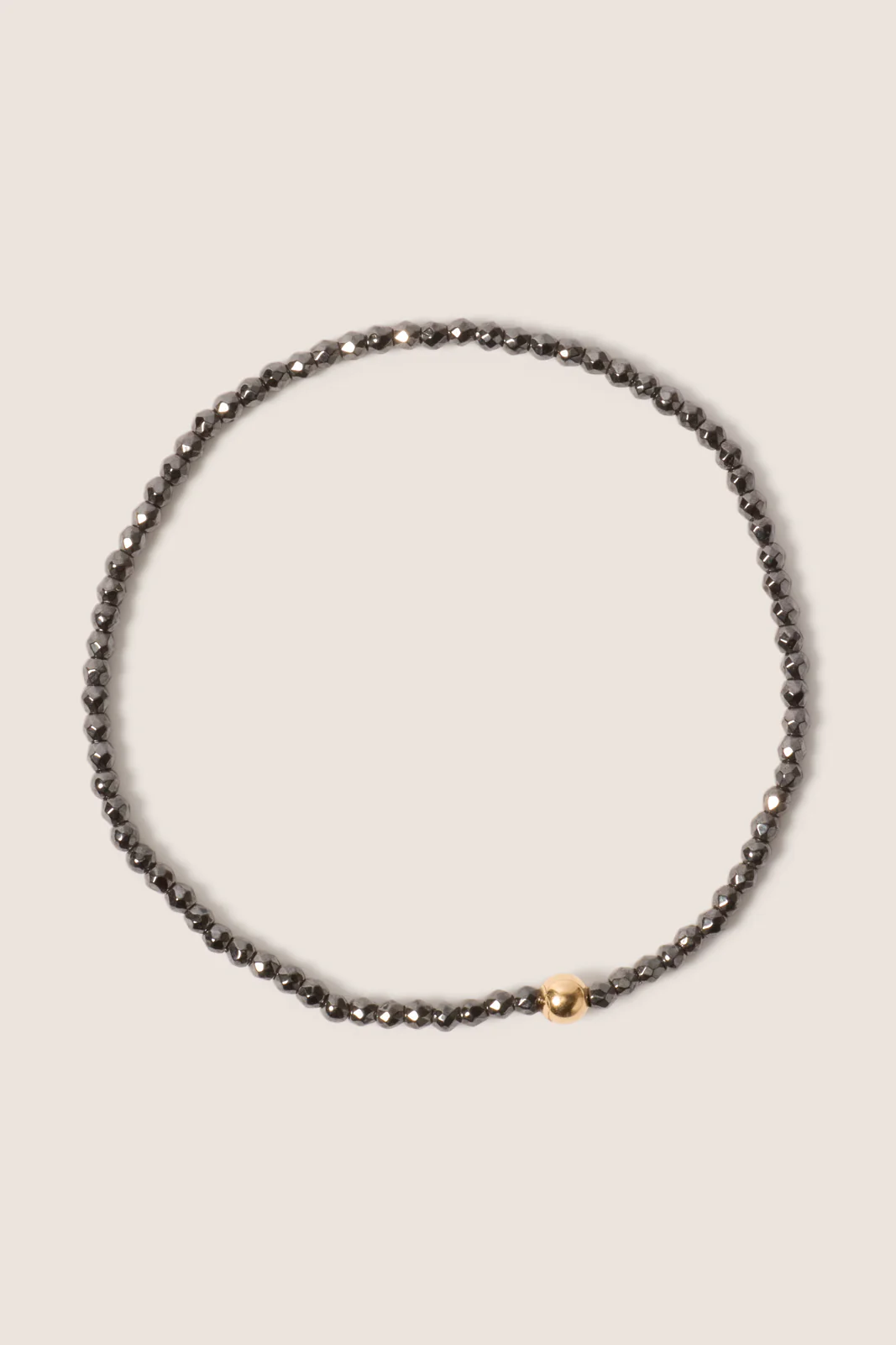 Faceted Hematite 2mm Bead Bracelet - Image 2