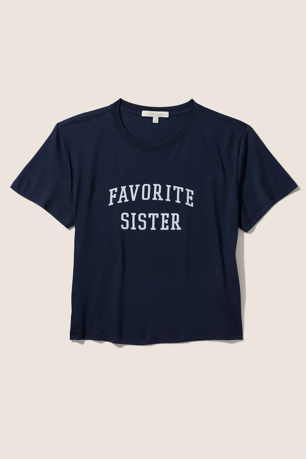 Favorite Sister Cropped Collegiate Tee