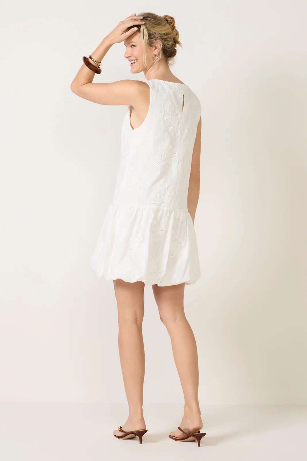 Garden Eyelet Bubble Dress - Image 4