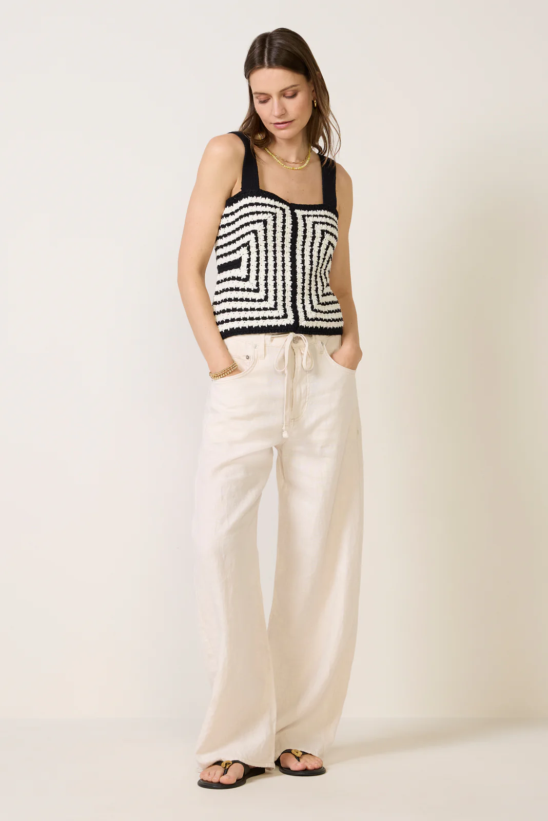 Gigi Strappy Square Neck Tank - Image 2
