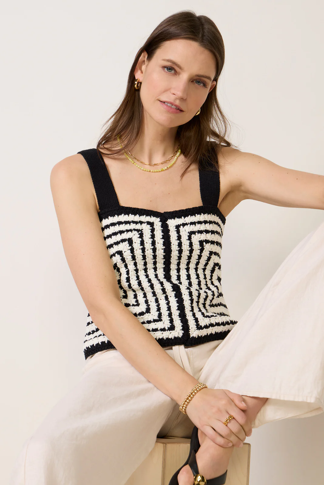 Gigi Strappy Square Neck Tank - Image 5