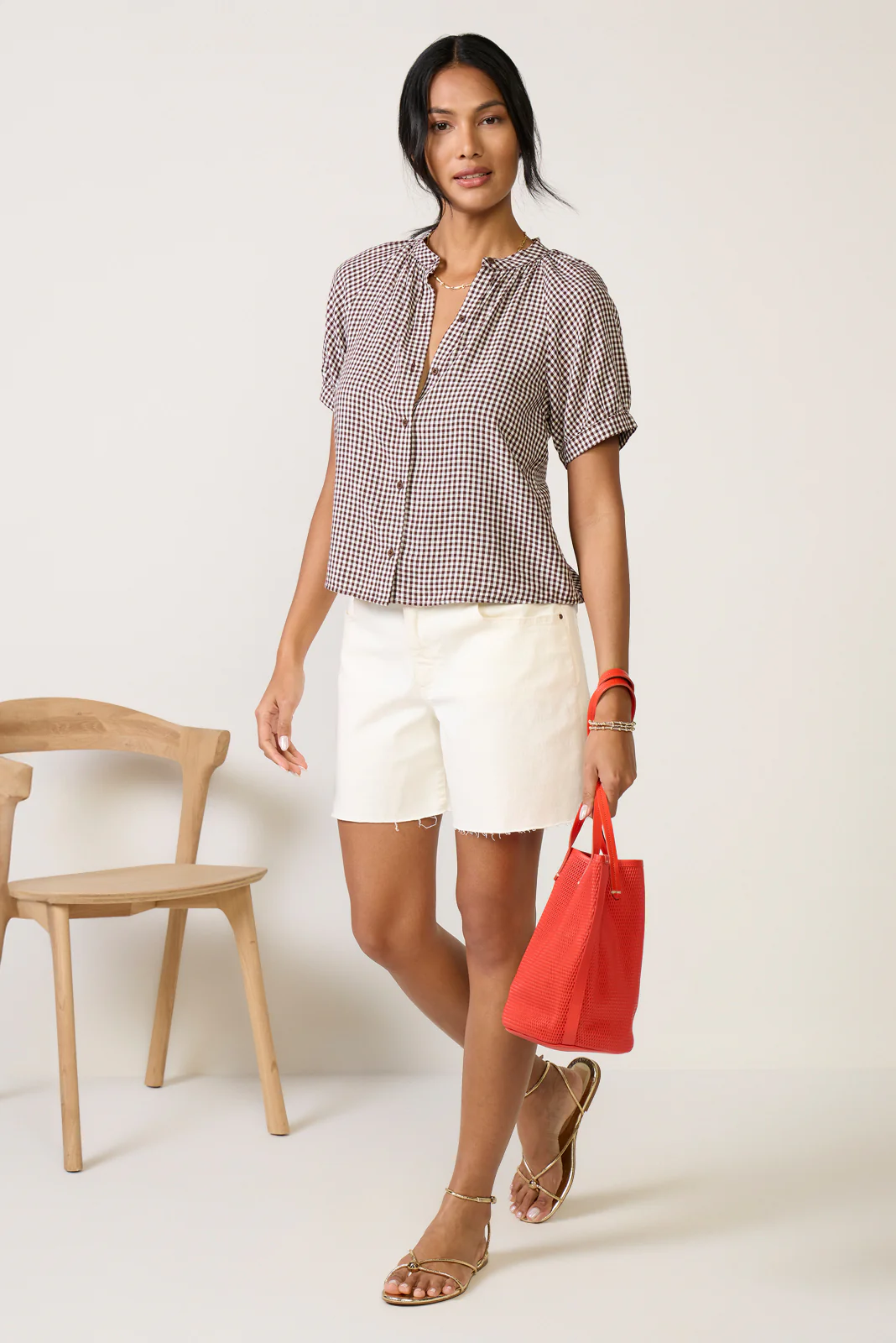 Gingham Raglan Blouse - Image 2