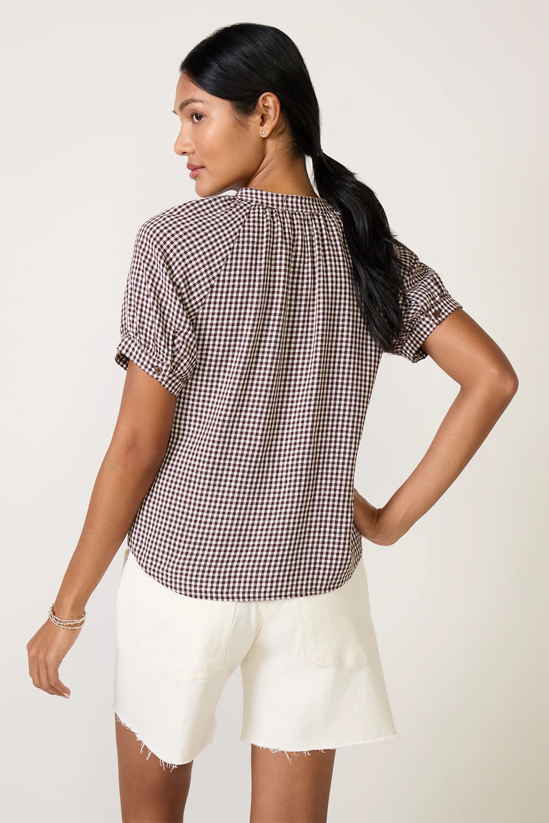 Gingham Raglan Blouse - Image 4