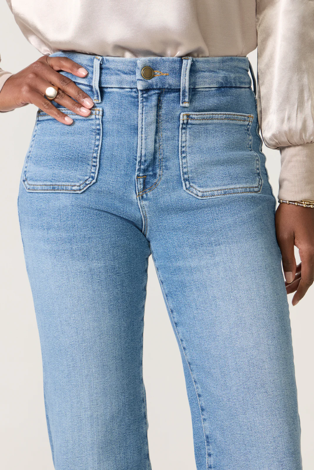 Good Legs Flare Patch Pocket Jean - Image 2