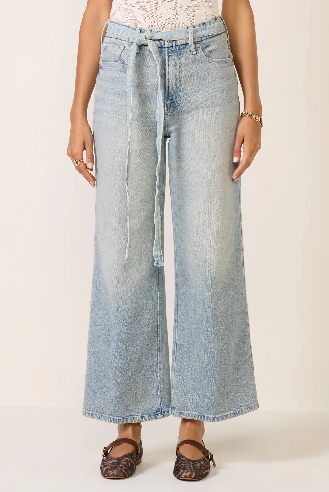 Good Waist Palazzo Crop Jean - Image 5