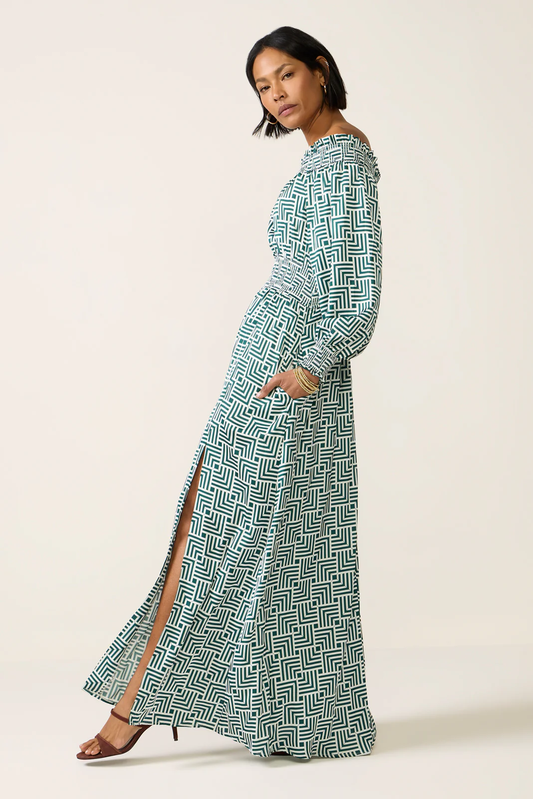 Hailey Off the Shoulder Maxi Dress