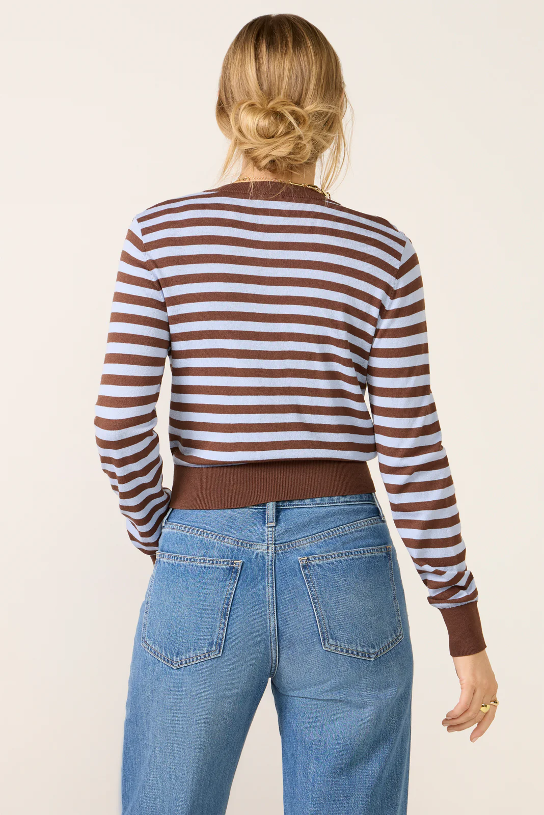 Harlow Striped Button Down Cardigan - Image 5