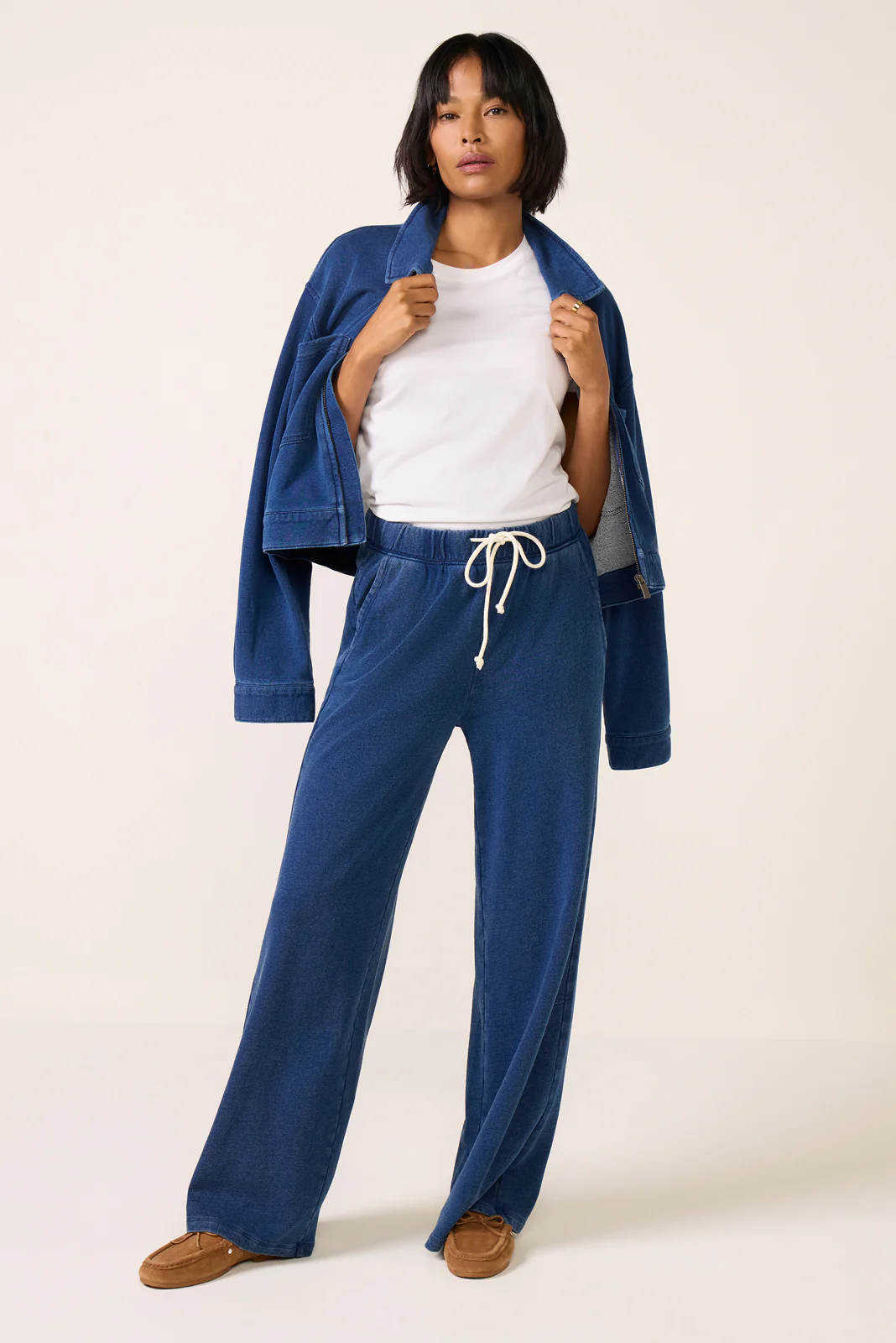 Hunter Knit Denim Wide Leg Pant