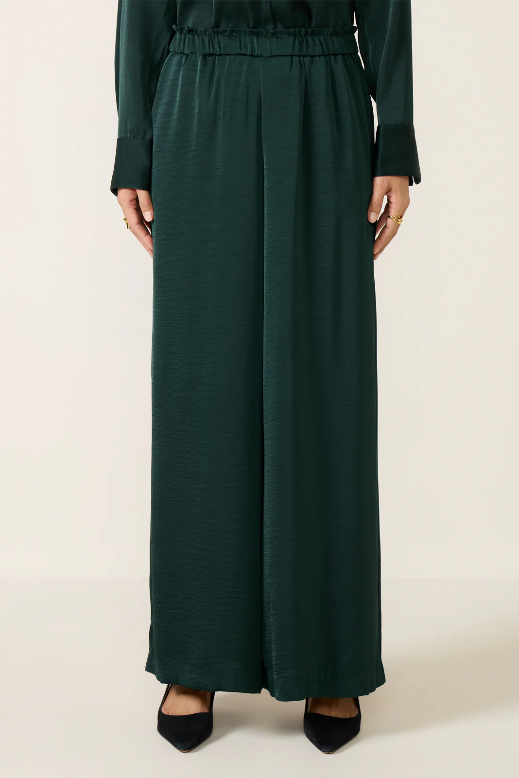 Isolde Wide Leg Satin Pant - Image 5