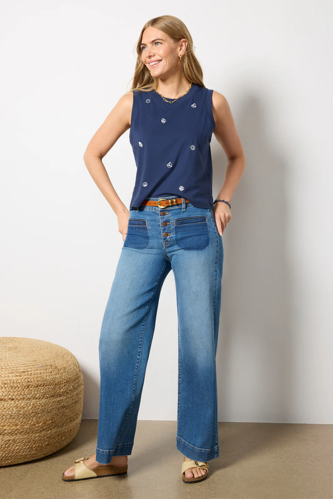 Jayla Embroidered Muscle - Image 3