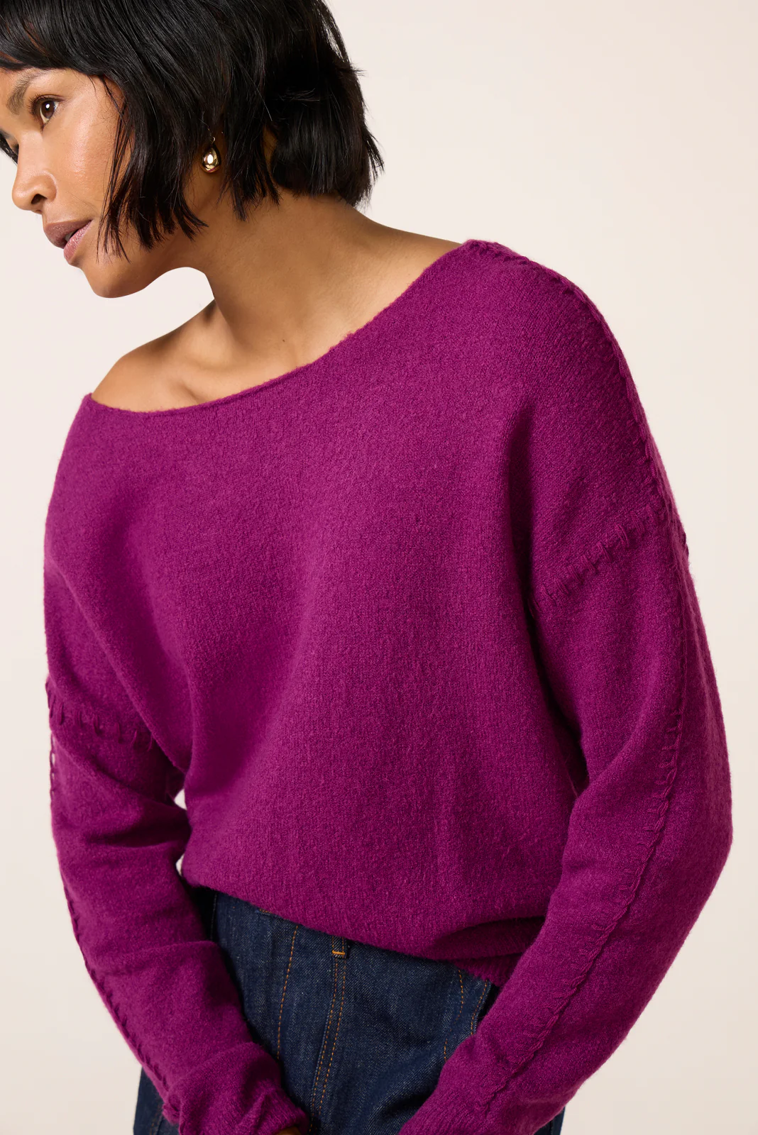 Jessie Whipsitch Off Shoulder Sweater - Image 3