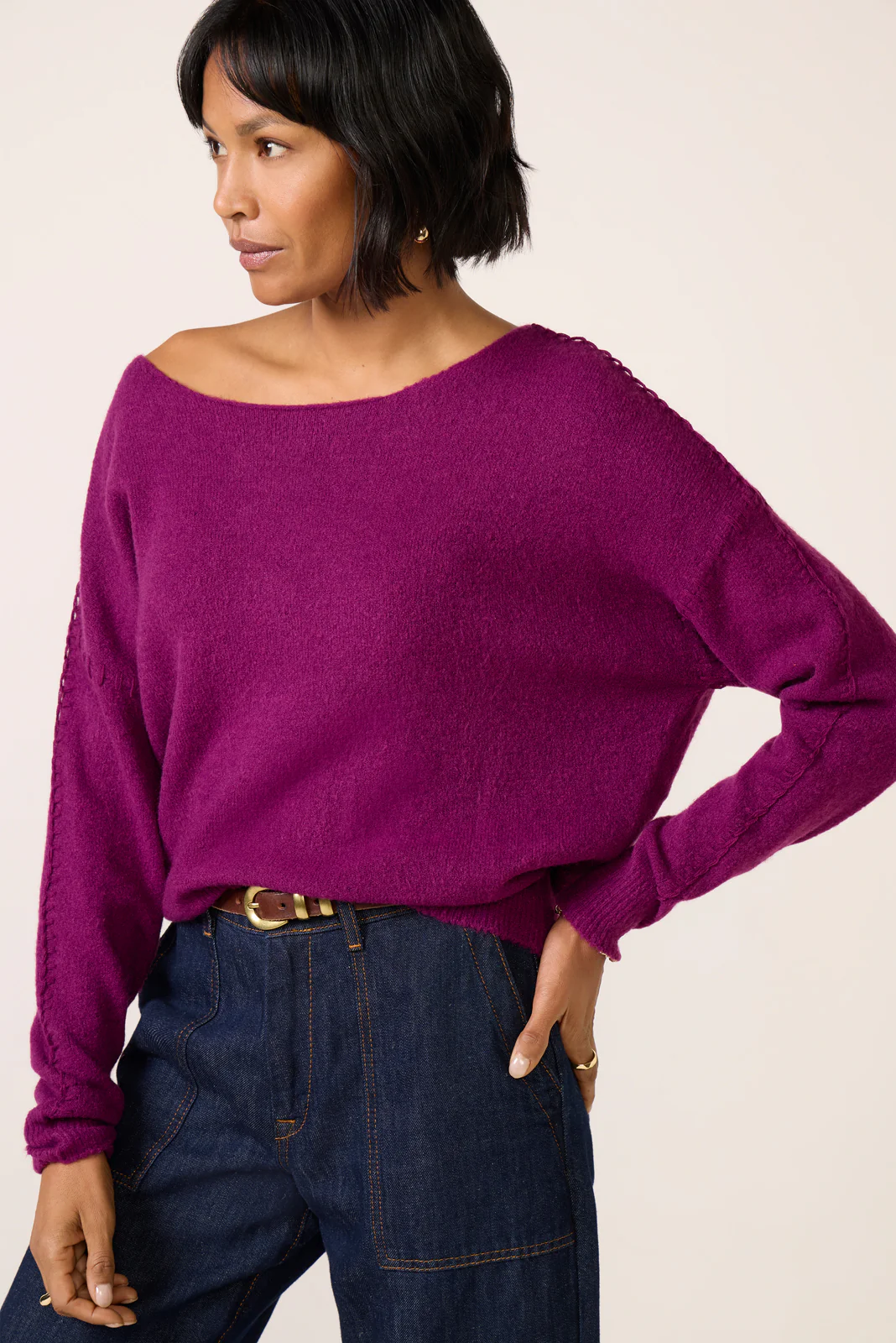 Jessie Whipsitch Off Shoulder Sweater - Image 5