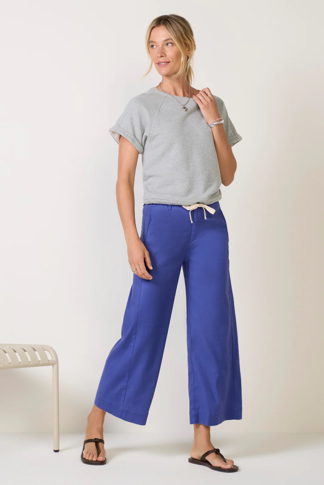 Joelle Stretch Linen Crop