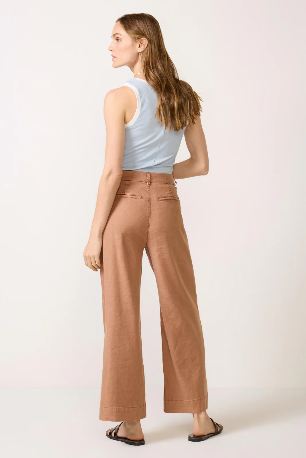 Joelle Stretch Linen Crop Pant - Image 4