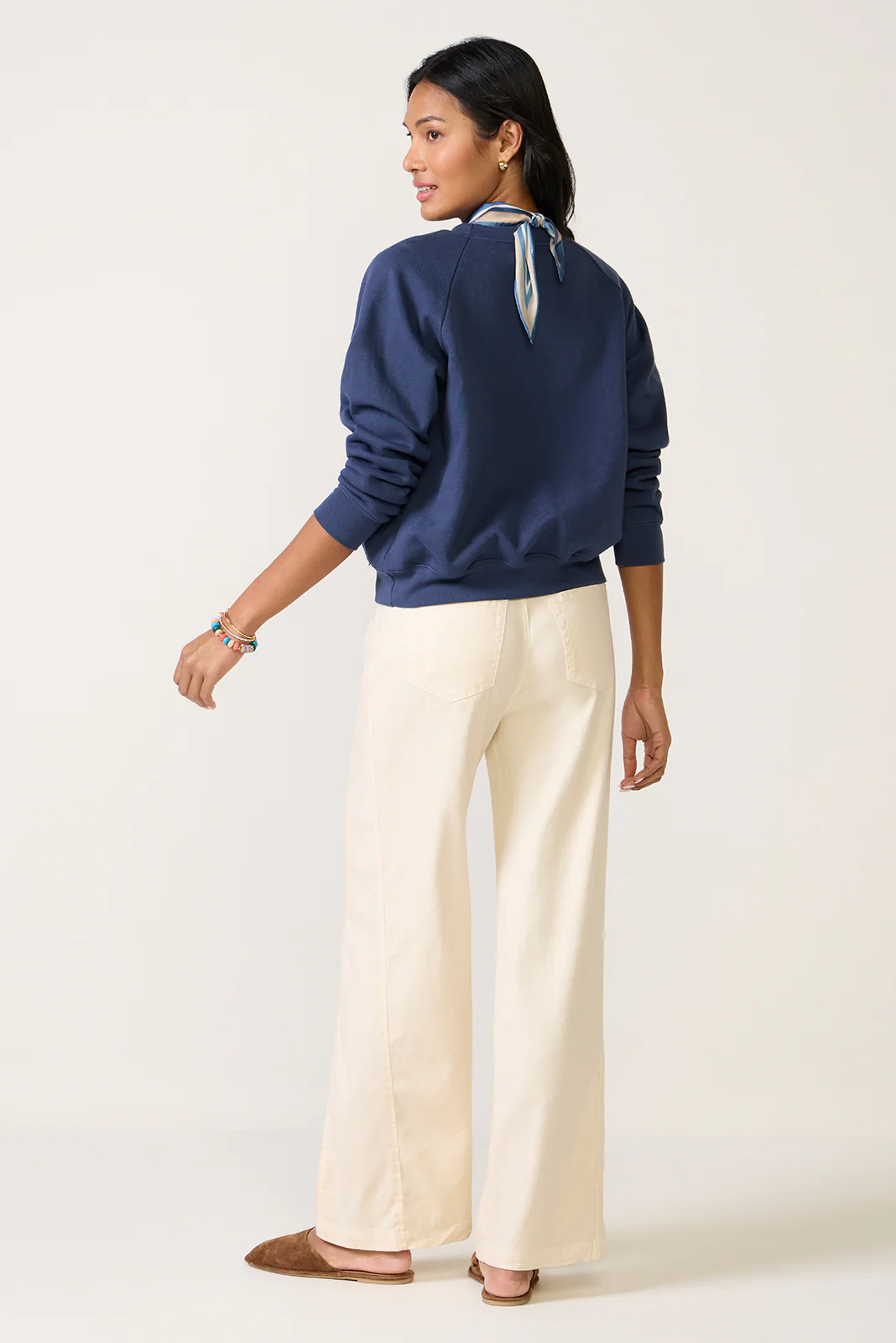 Joelle Stretch Linen Trouser with Tie Waist - Image 4