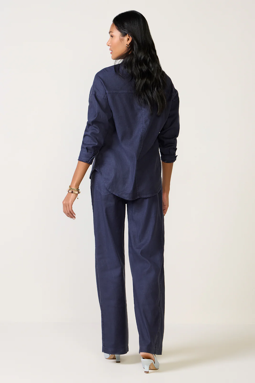 Joelle Stretch Linen Trouser with Tie Waist - Image 4