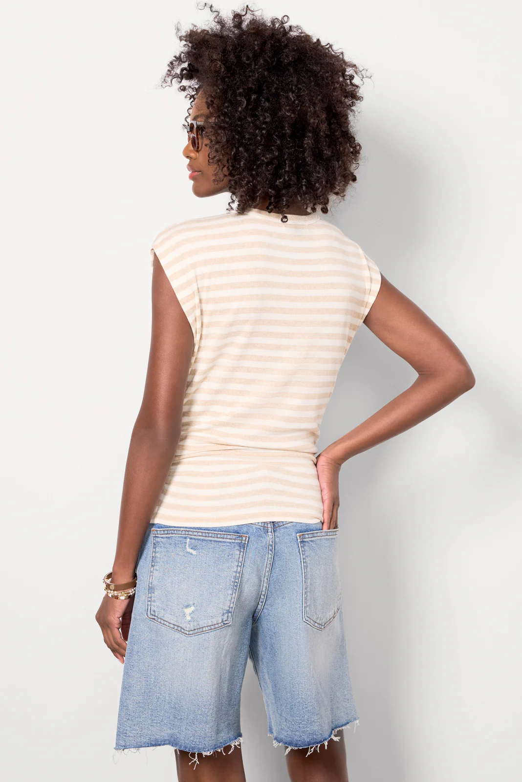 Joni Stripe Crew Neck Top - Image 4