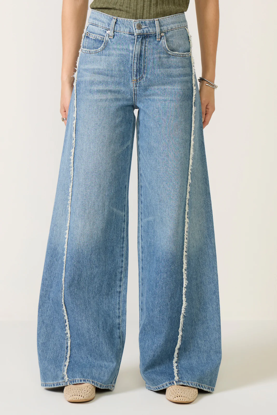 Joss Wide Leg Fray Outseam - Image 6