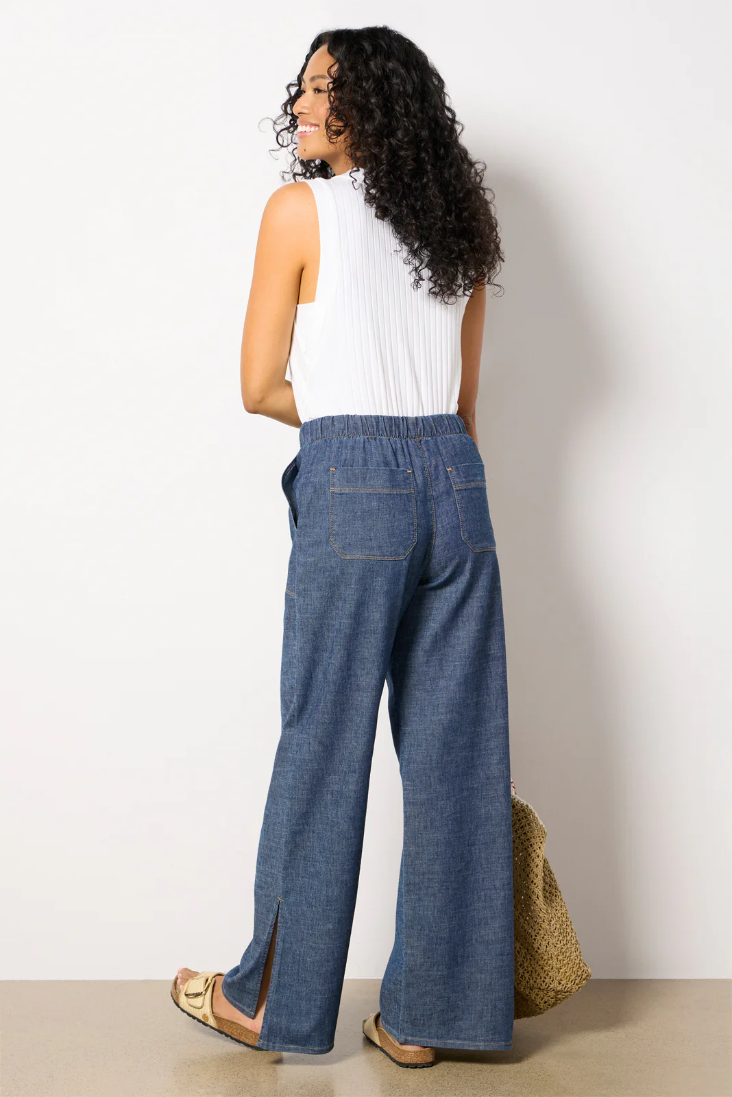 Julia Stretch Linen Lounge Pant - Image 5