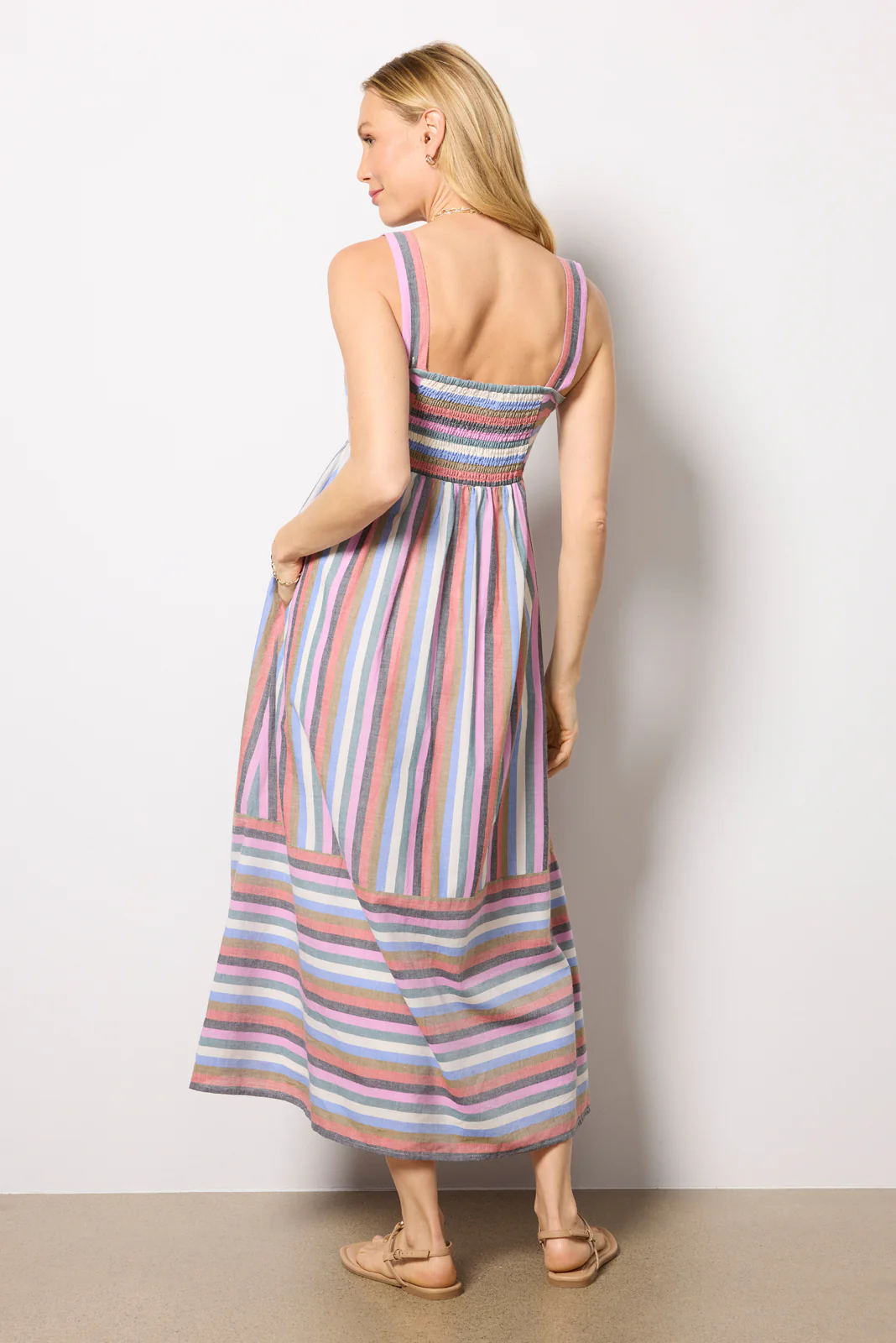 Julia Stripe Midi Dress - Image 4