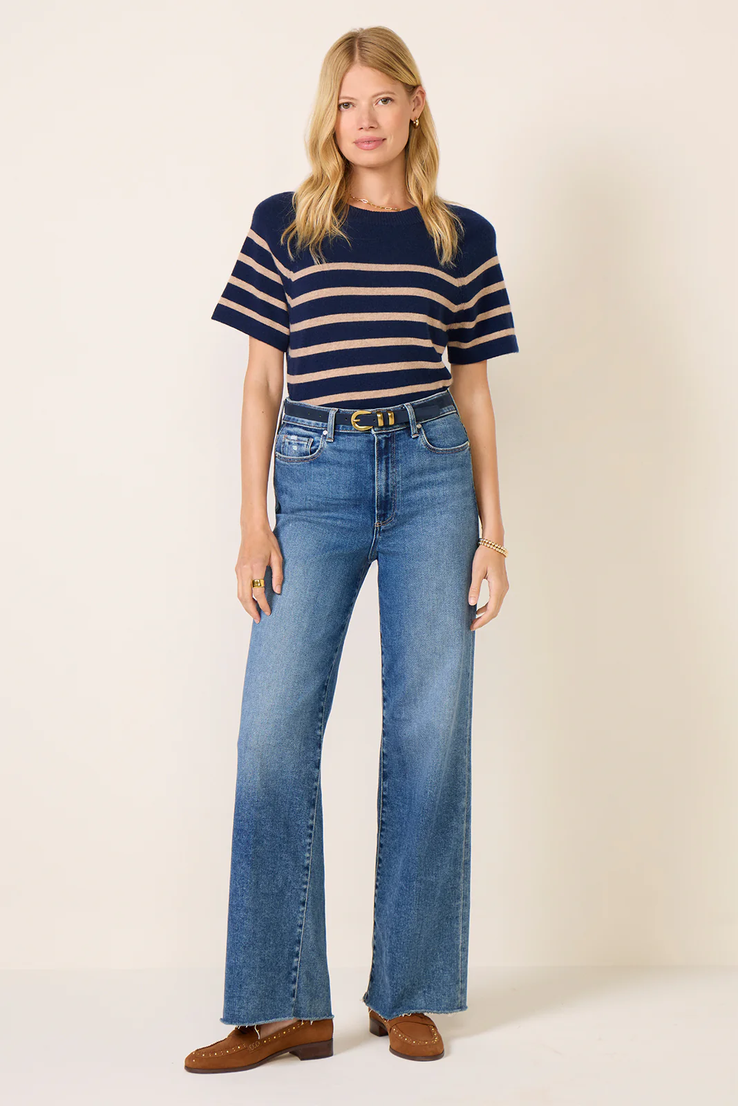 Katie Short Sleeve Raglan Cashmere Tee - Image 2