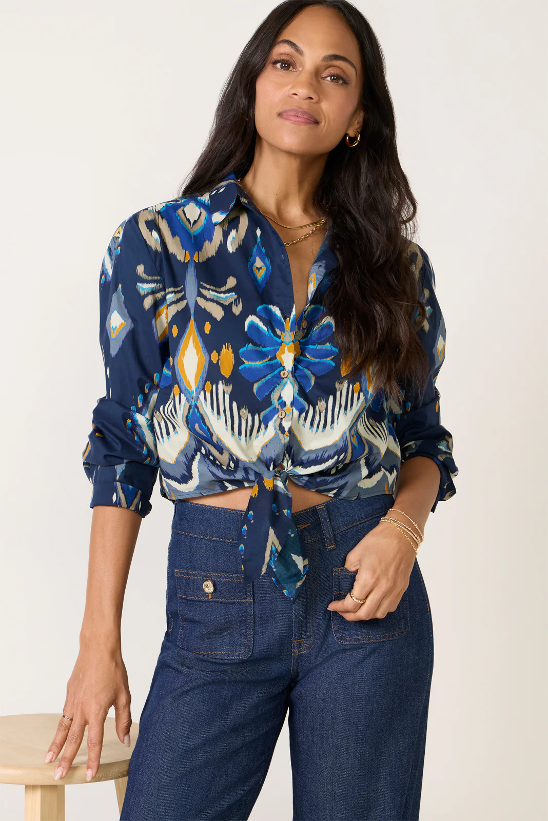 Kayla Tie Front Shirt - Image 3