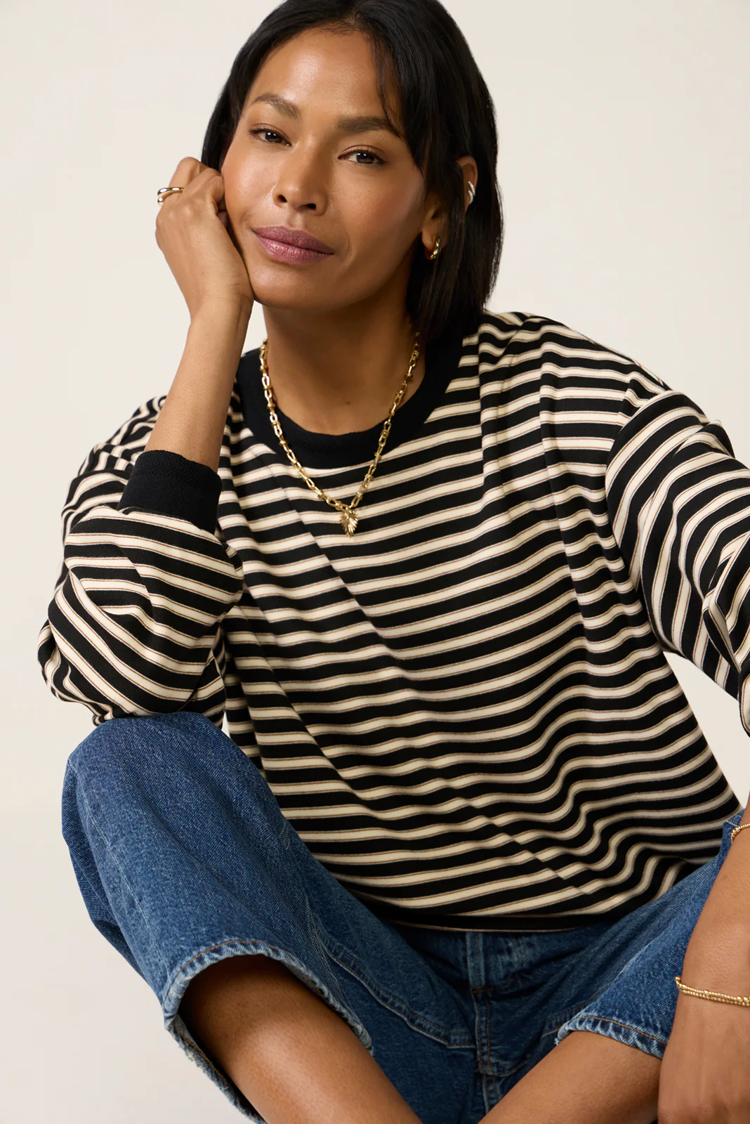 Kaylin Cozy Stripe Tee
