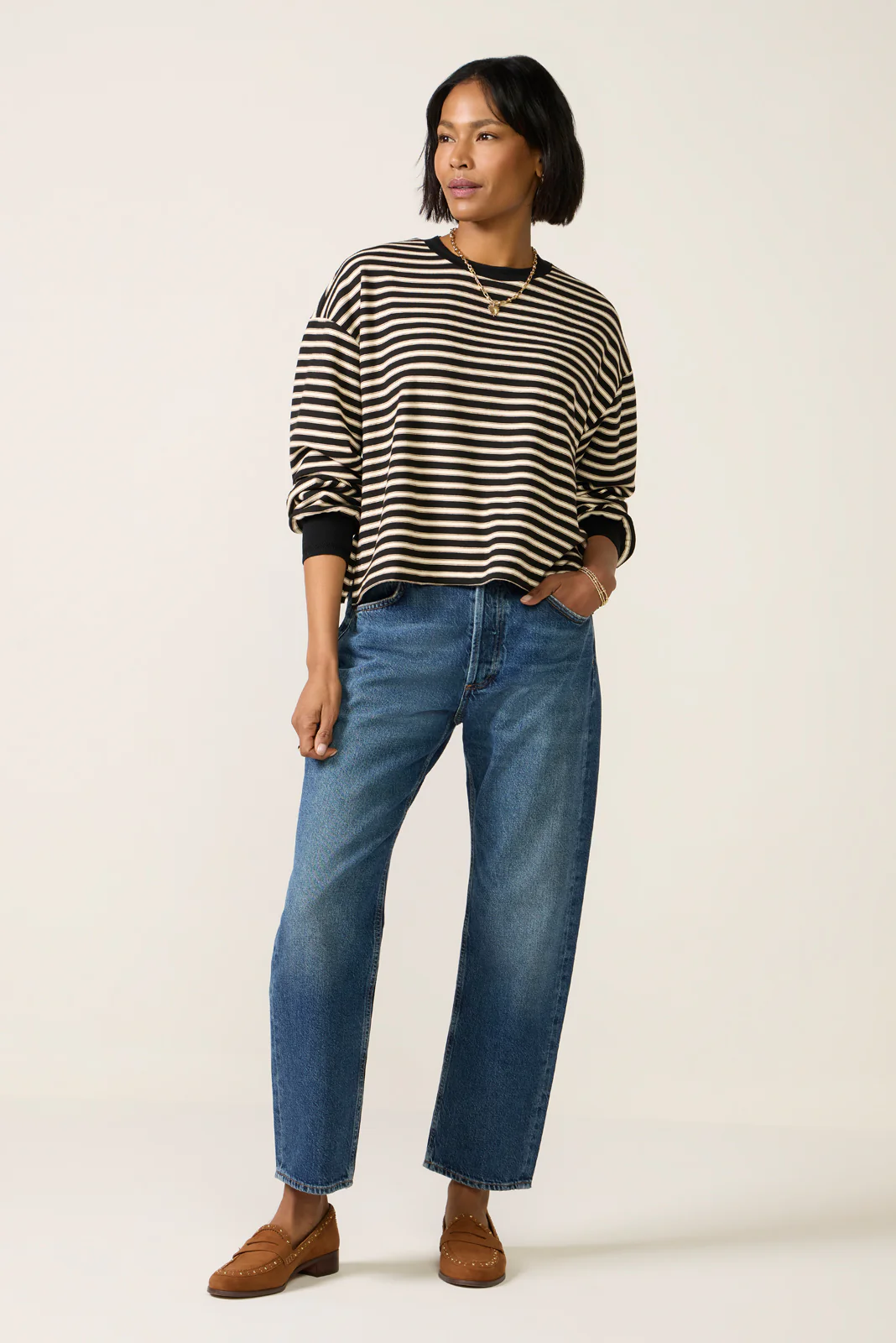 Kaylin Cozy Stripe Tee - Image 2