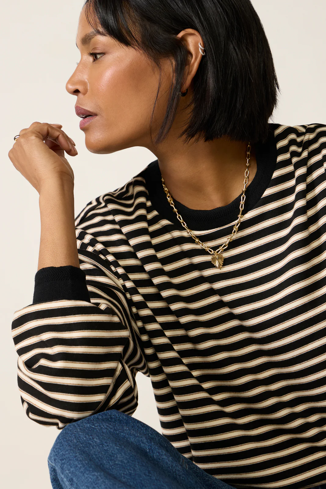 Kaylin Cozy Stripe Tee - Image 3