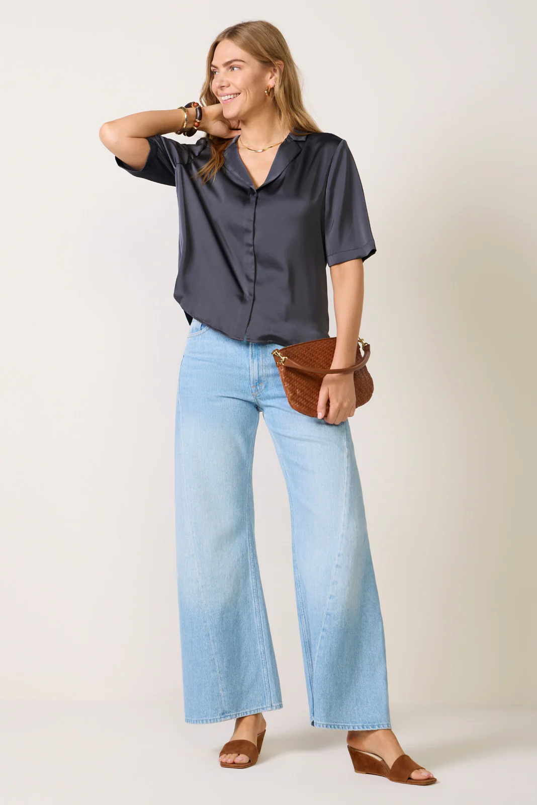 Kellie Satin Resort Shirt - Image 2