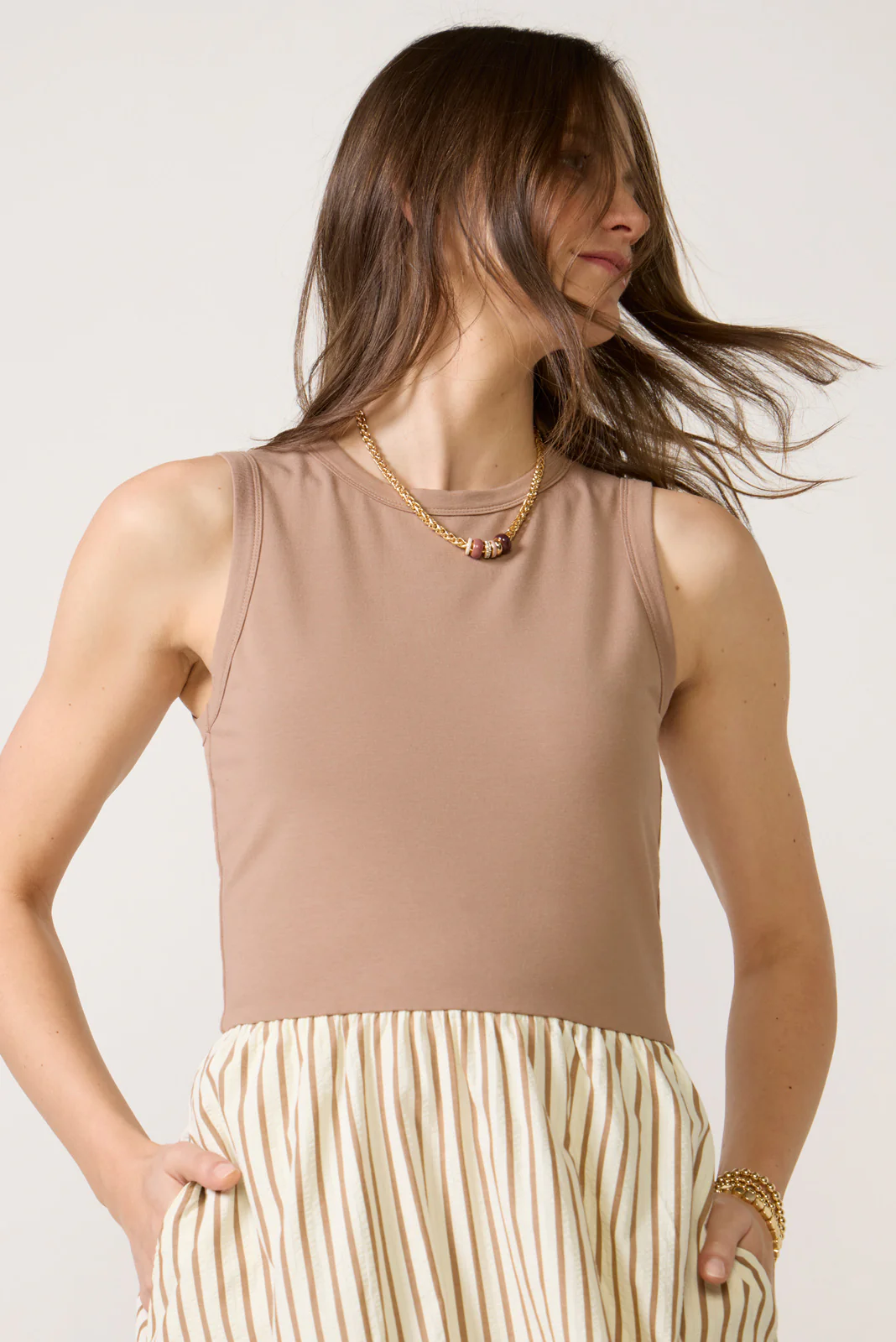 Kenni Mixed Media Dress - Image 2