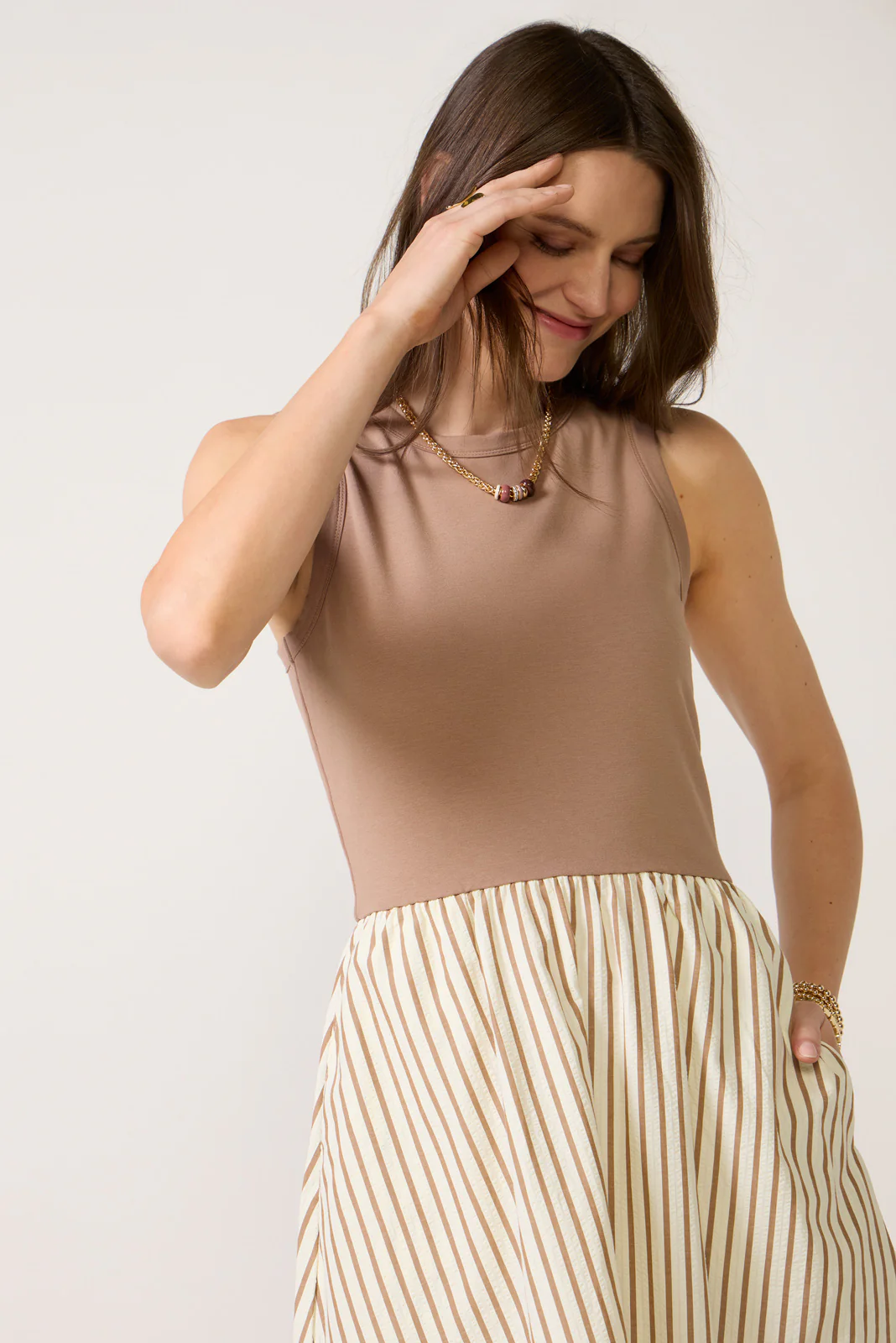 Kenni Mixed Media Dress - Image 3