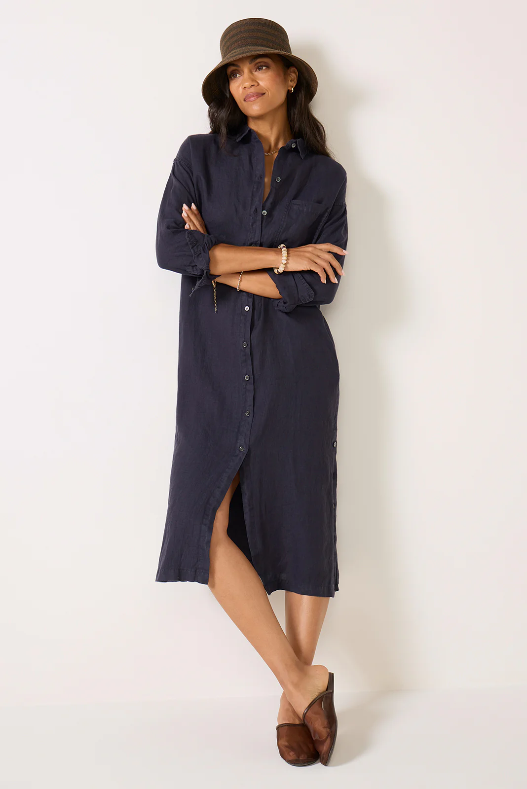 Kerry Linen Shirt Dress