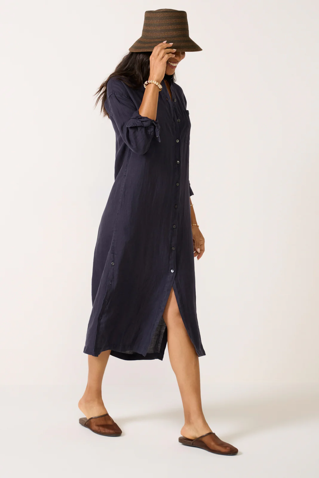 Kerry Linen Shirt Dress - Image 5