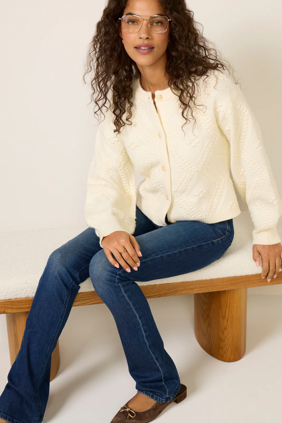 Kitty Bobble Crew Cardigan - Image 2