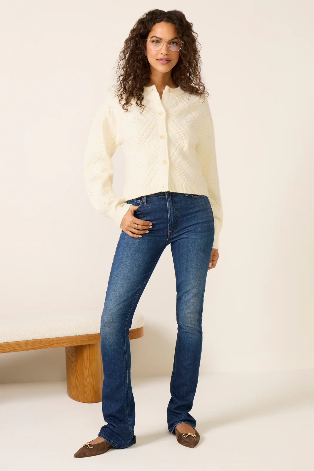 Kitty Bobble Crew Cardigan - Image 3