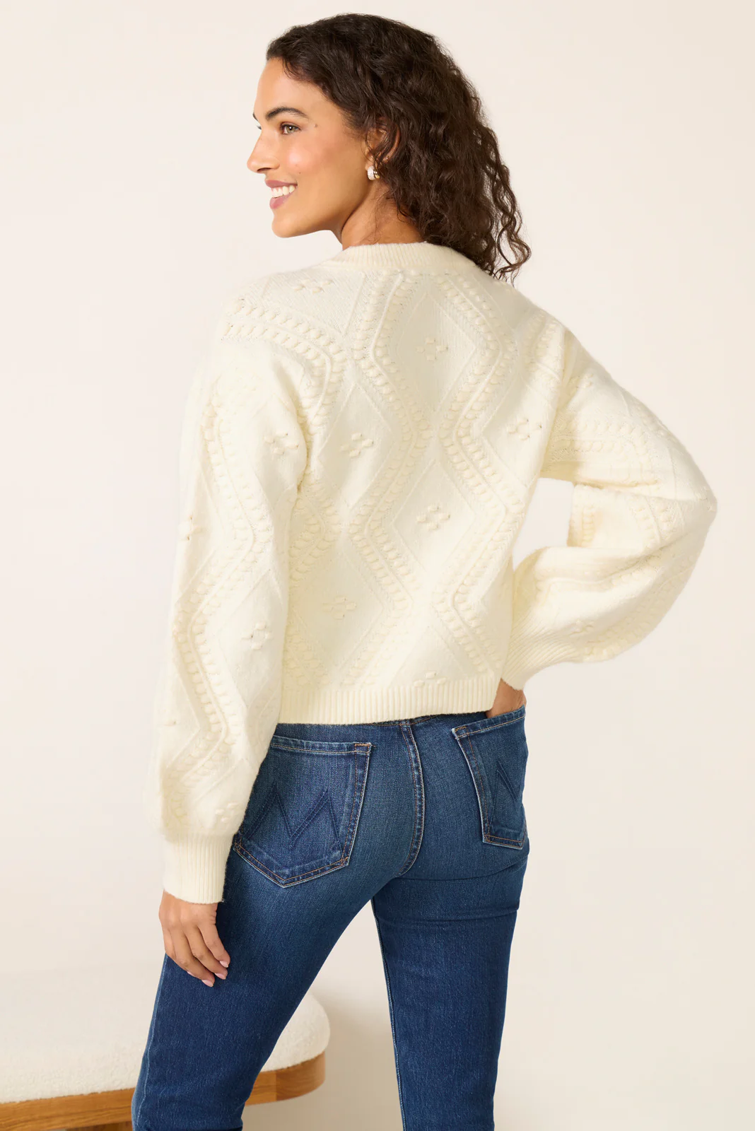 Kitty Bobble Crew Cardigan - Image 4